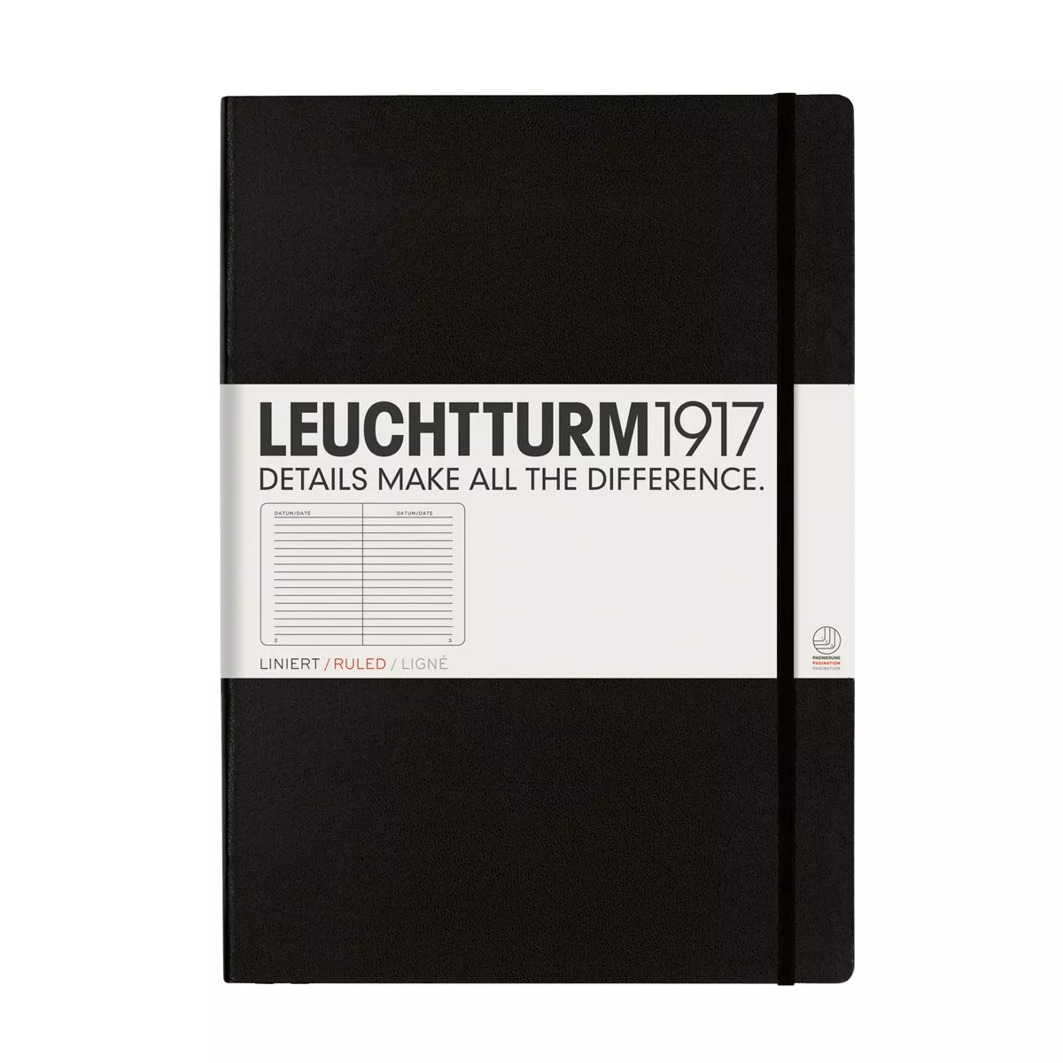 Leuchtturm1917 - Cuaderno De Notas A4 Tapa Dura Rayado Horizontal Negro En Oferta Leuchtturm1917 - Cuaderno De Notas A4 Tapa Dura Rayado Horizontal Negro Barato