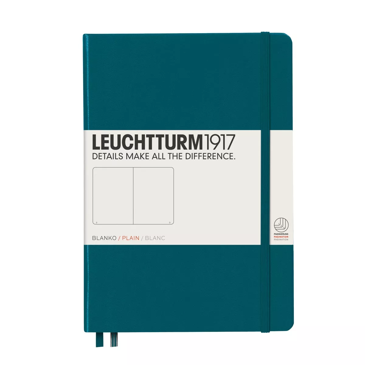 LEUCHTTURM1917 - Cuaderno De Notas A5 Tapa Dura Liso Pacific Green barato