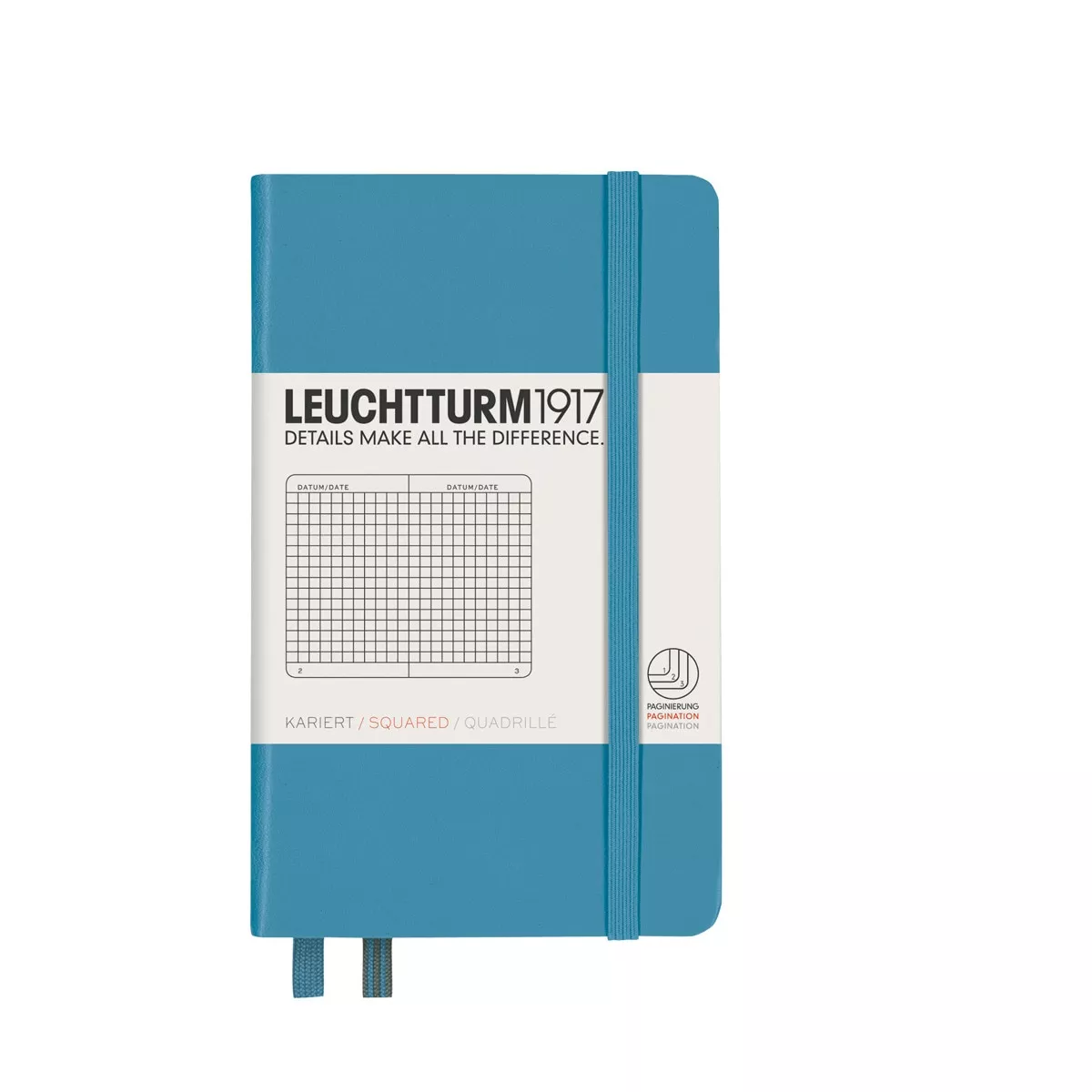 LEUCHTTURM1917 - Cuaderno De Notas A6 Dura Cuadrícula 5x5 Mm Azul Nórdico barato