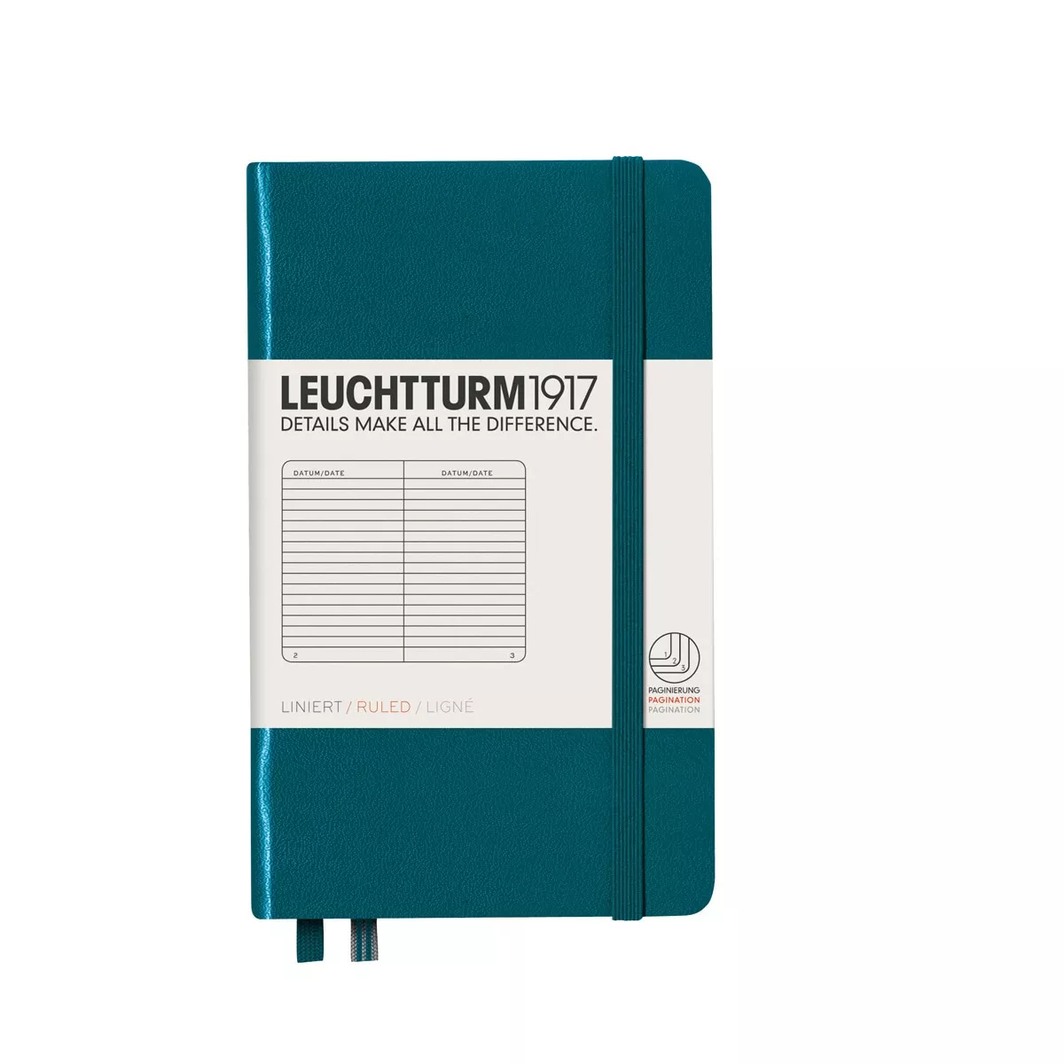 LEUCHTTURM1917 - Cuaderno De Notas A6 Tapa Dura Rayado Horizontal Pacific Green barato