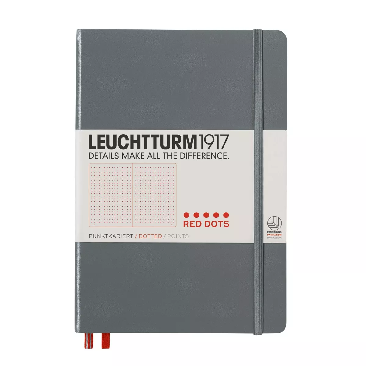 Leuchtturm1917 - Cuaderno De Notas Puntos Rojos A5 Antracita En Oferta Leuchtturm1917 - Cuaderno De Notas Puntos Rojos A5 Antracita Barato