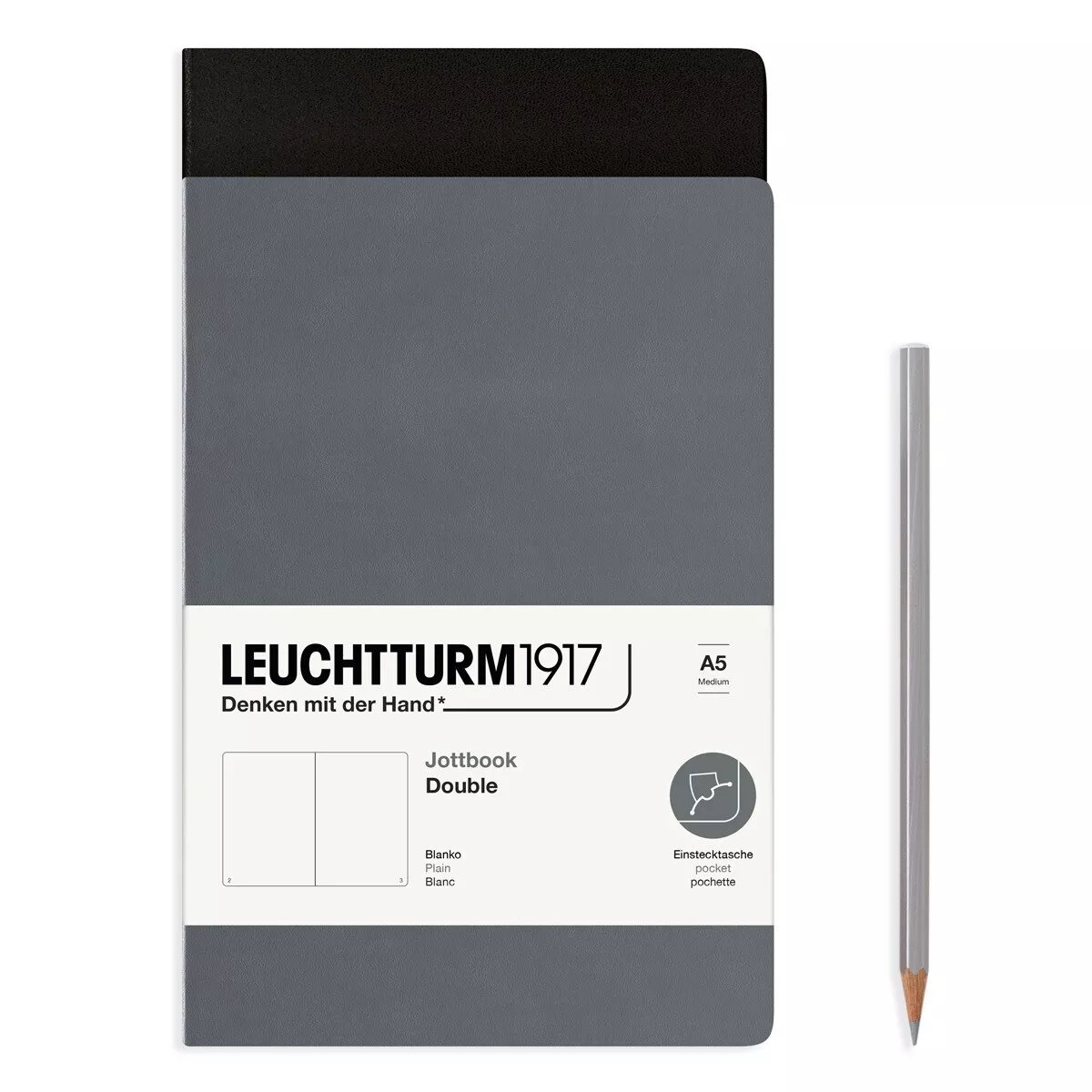 LEUCHTTURM1917 - Jottbook 2x A5 Liso Tapa Blanda Antracita&Negro barato