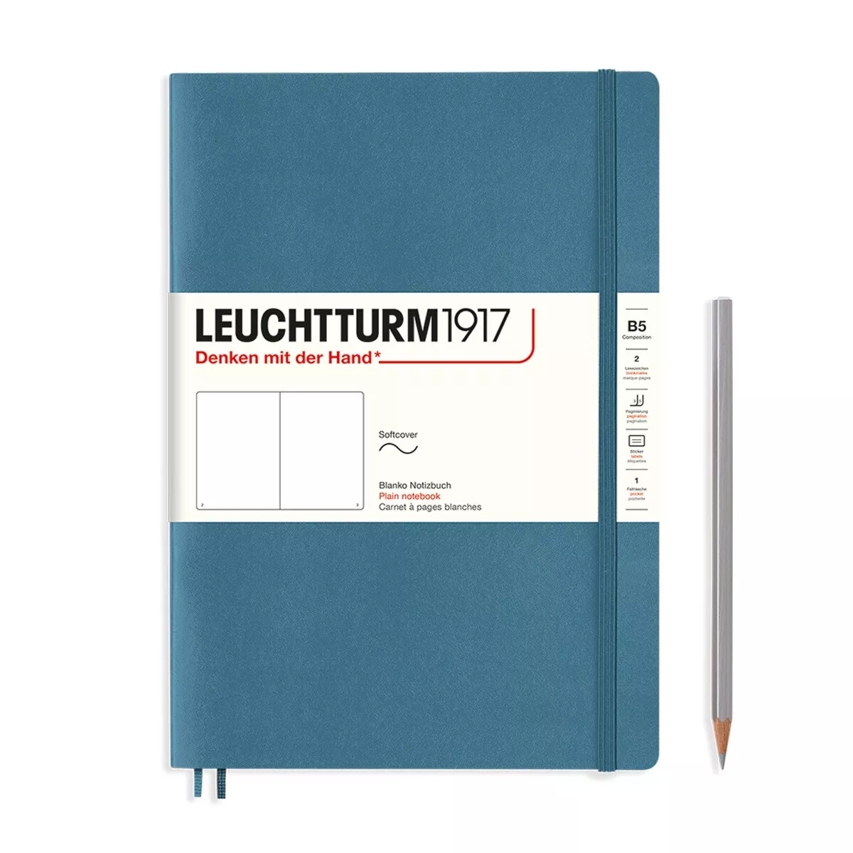 LEUCHTTURM1917 - Libreta Notebook Composition Lisa Tapa Blanda Stone Blue barato