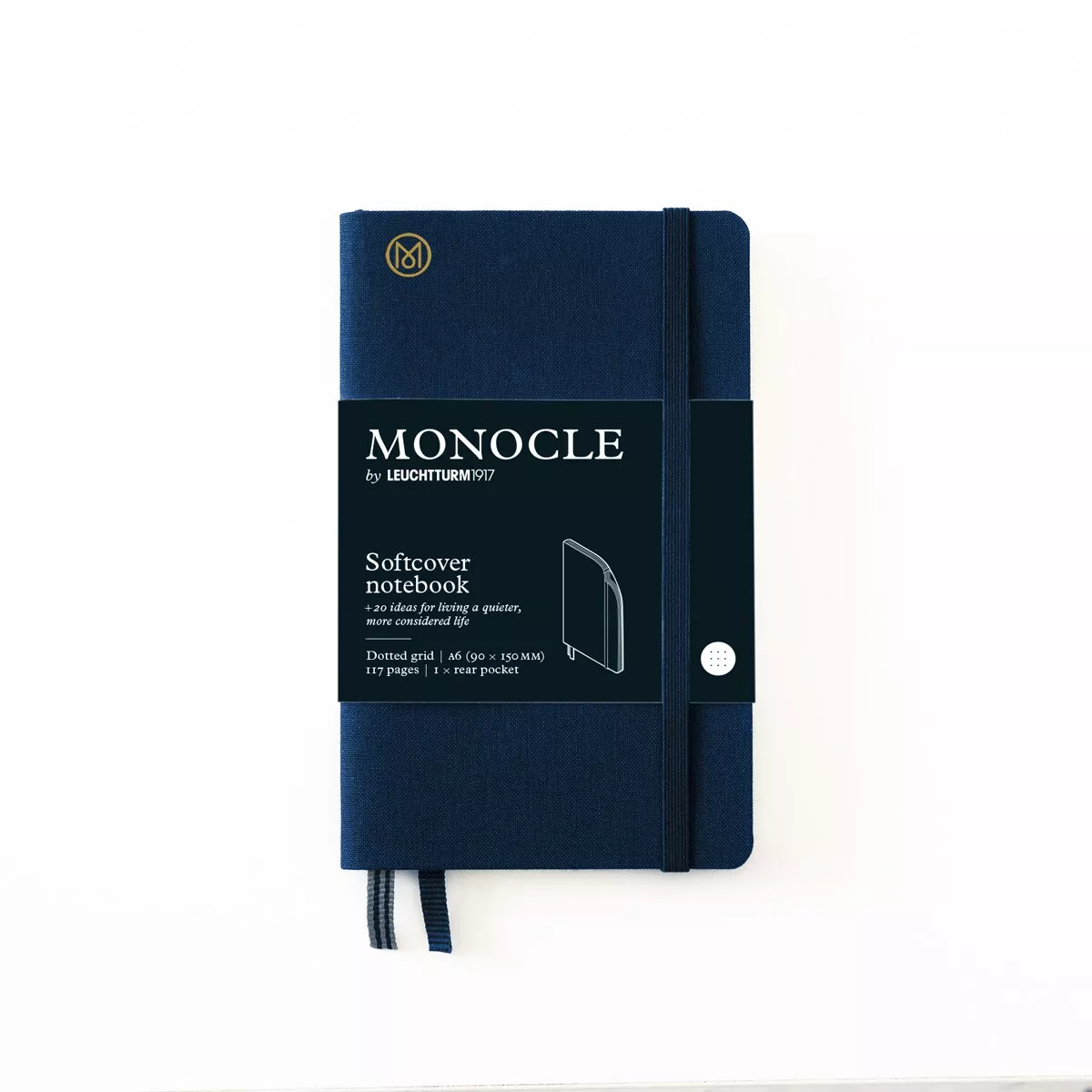 LEUCHTTURM1917 - Libreta Notebook Monocle Pocket Puntos Tapa Blanda Lino Azul Marino barato