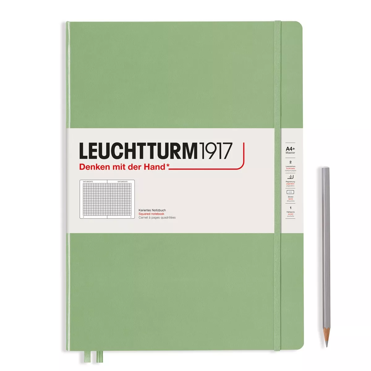 Leuchtturm1917 - Notebook A4+ Cuadros Tapa Dura Sage Muted Colours En Oferta Leuchtturm1917 - Notebook A4+ Cuadros Tapa Dura Sage Muted Colours Barato