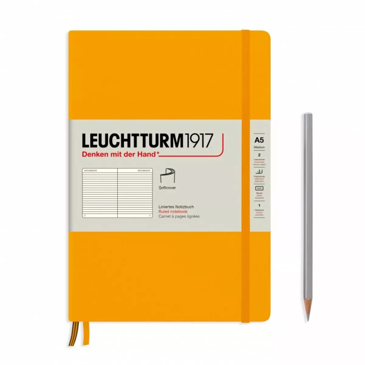 LEUCHTTURM1917 - Notebook A5 Lineas Tapa Blanda Amarillo Rising Sun barato