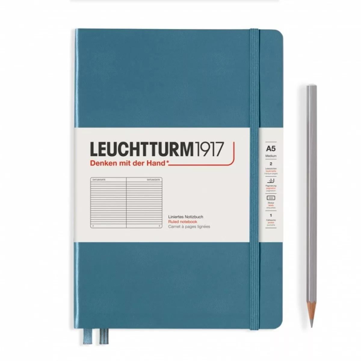 LEUCHTTURM1917 - Notebook A5 Lineas Tapa Dura Stone Blue barato