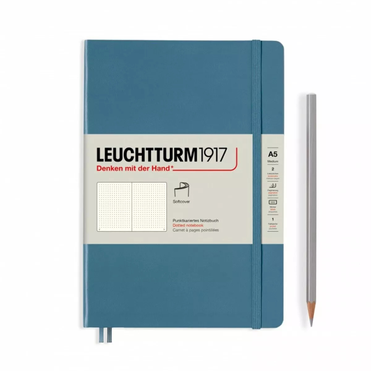 LEUCHTTURM1917 - Notebook A5 Puntos Tapa Blanda Stone Blue barato