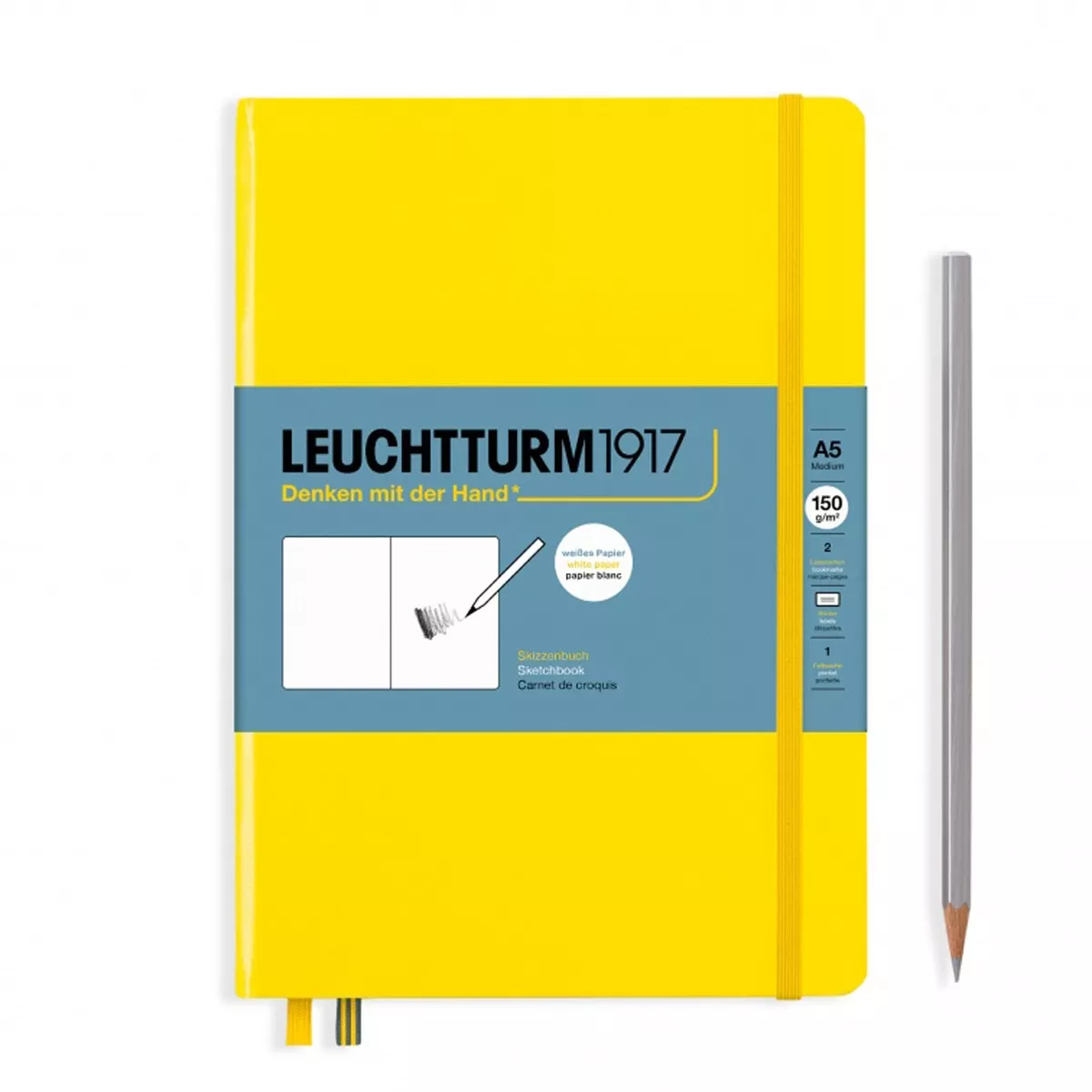 Leuchtturm1917 - Sketchbook A5 Liso Tapa Dura 150G/M2 Limon En Oferta Leuchtturm1917 - Sketchbook A5 Liso Tapa Dura 150G/M2 Limon Barato