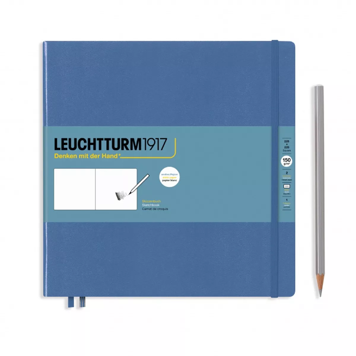 Leuchtturm1917 - Sketchbook Square/Cuadrado Liso Tapa Dura 150G/M2 Azul Denim En Oferta Leuchtturm1917 - Sketchbook Square/Cuadrado Liso Tapa Dura 150G/M2 Azul Denim Barato