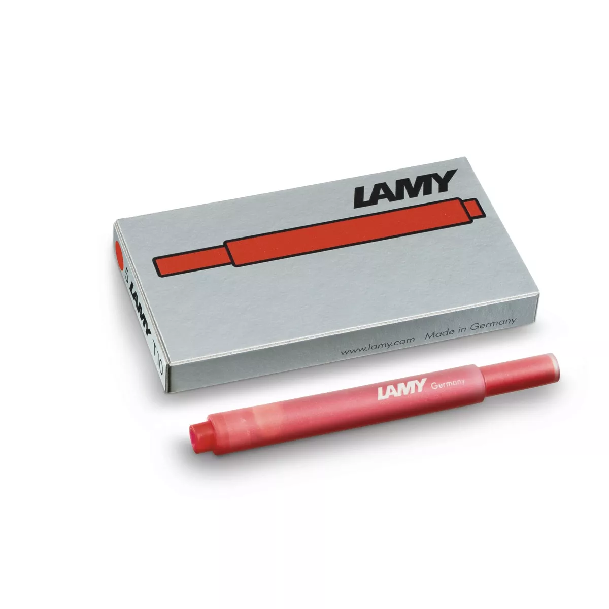 Lamy - Caja De 5 Cartuchos De Tinta T10 Rojo En Oferta Lamy - Caja De 5 Cartuchos De Tinta T10 Rojo Barato