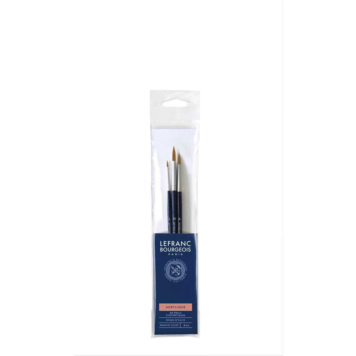 Lefranc Bourgeois - Set De 3 Pinceles Para Acuarela Redondos Nº 2/6/10 Mango Corto En Oferta Lefranc Bourgeois - Set De 3 Pinceles Para Acuarela Redondos Nº 2/6/10 Mango Corto Barato