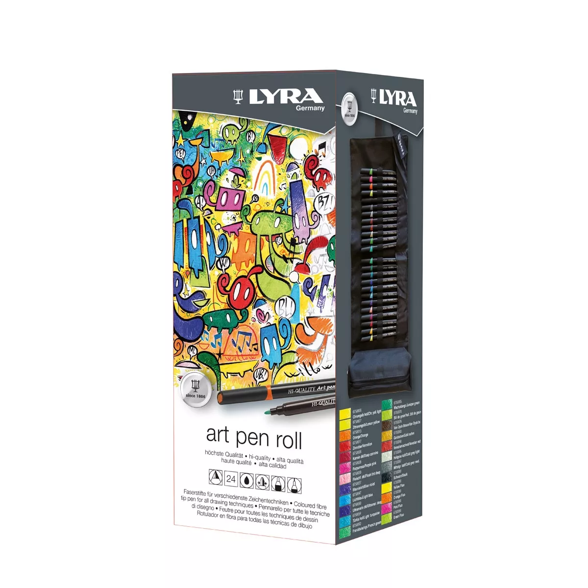 Lyra - Estuche Enrollable De Tela 24 Unidades Art Pen barato