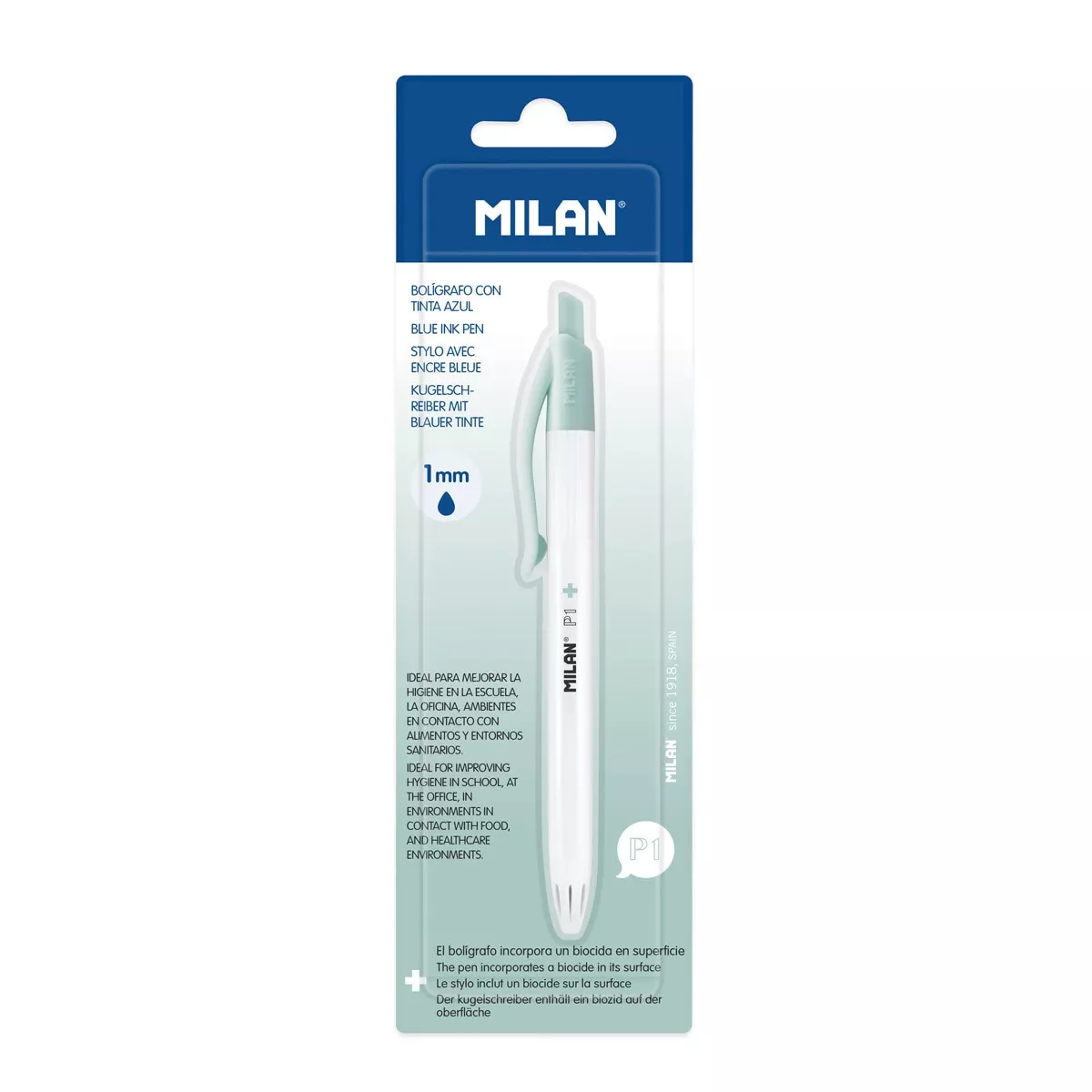 MILAN - Blíster 1 Bolígrafo P1 Tinta Azul