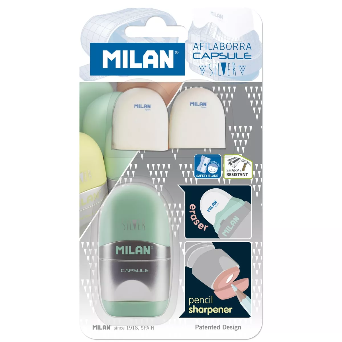 MILAN - Blíster Afilaborra Capsule Silver + 2 Gomas Recambio barato