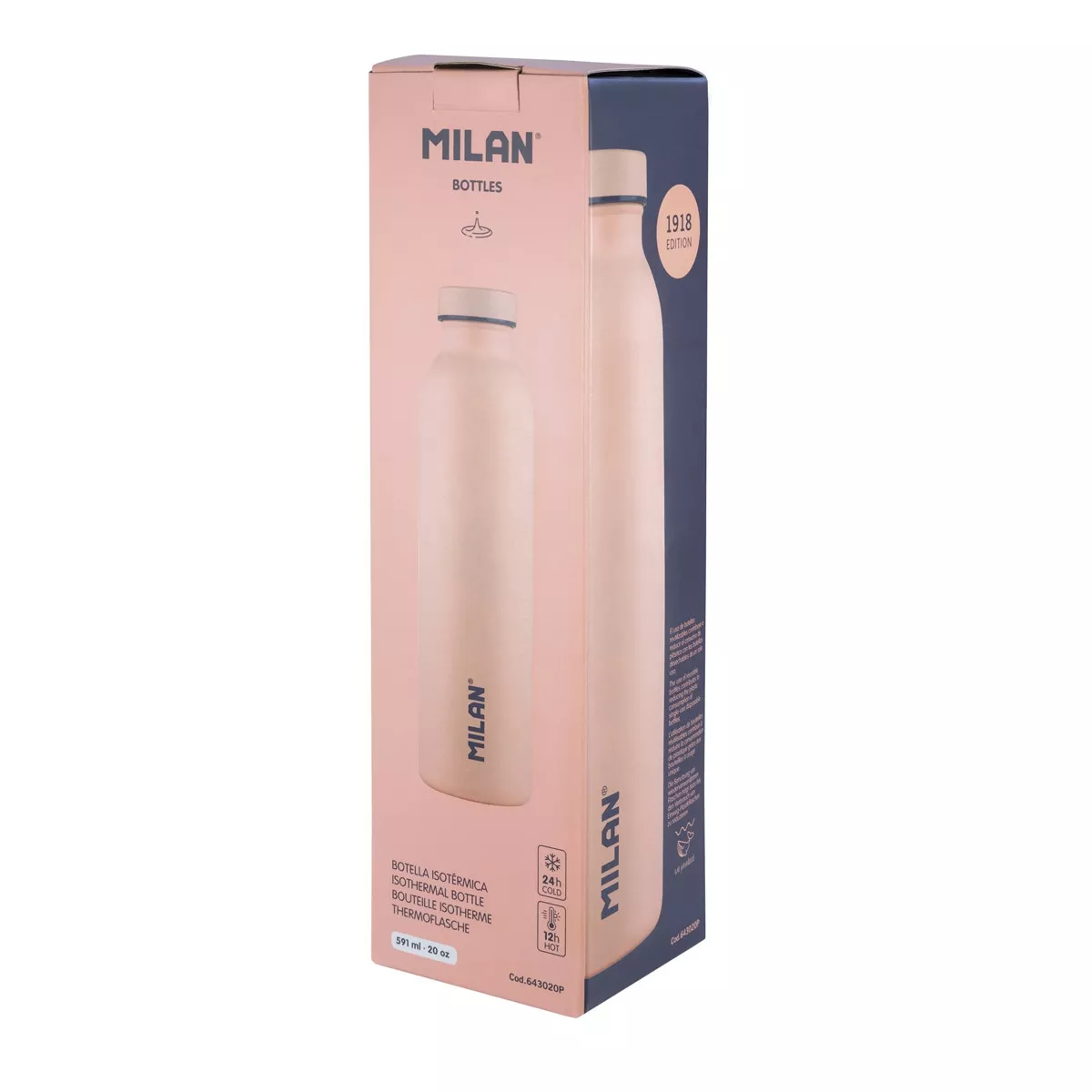 MILAN - Botella Isotérmica De Acero Inoxidable 591 Ml Serie 1918 Rosa barato