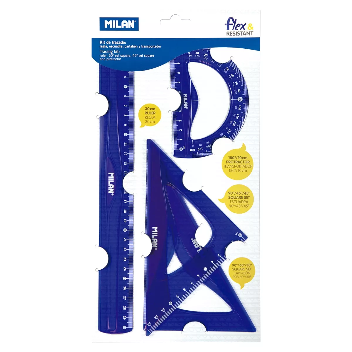 MILAN - Kit De Trazado Flexible Flex&Resistant Azul Translúcido barato