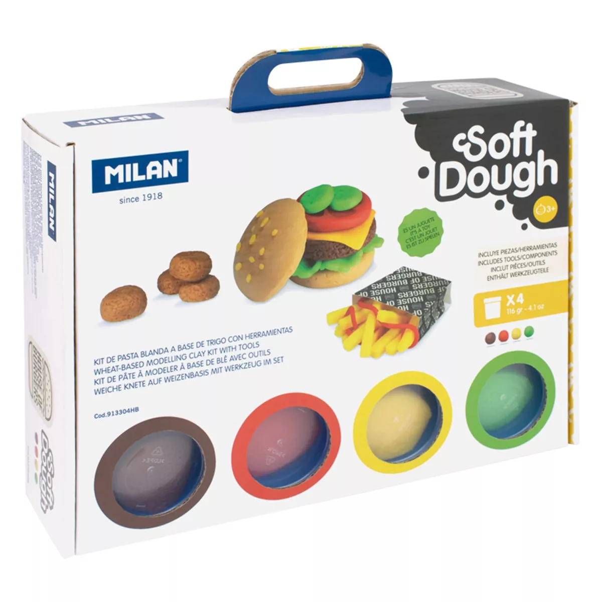 Milan - Maletín 8 Botes De Pasta Blanda 59 G Soft Dough Con Herramientas Casa De Las Hamburguesas Multicolor En Oferta Milan - Maletín 8 Botes De Pasta Blanda 59 G Soft Dough Con Herramientas Casa De Las Hamburguesas Multicolor Barato
