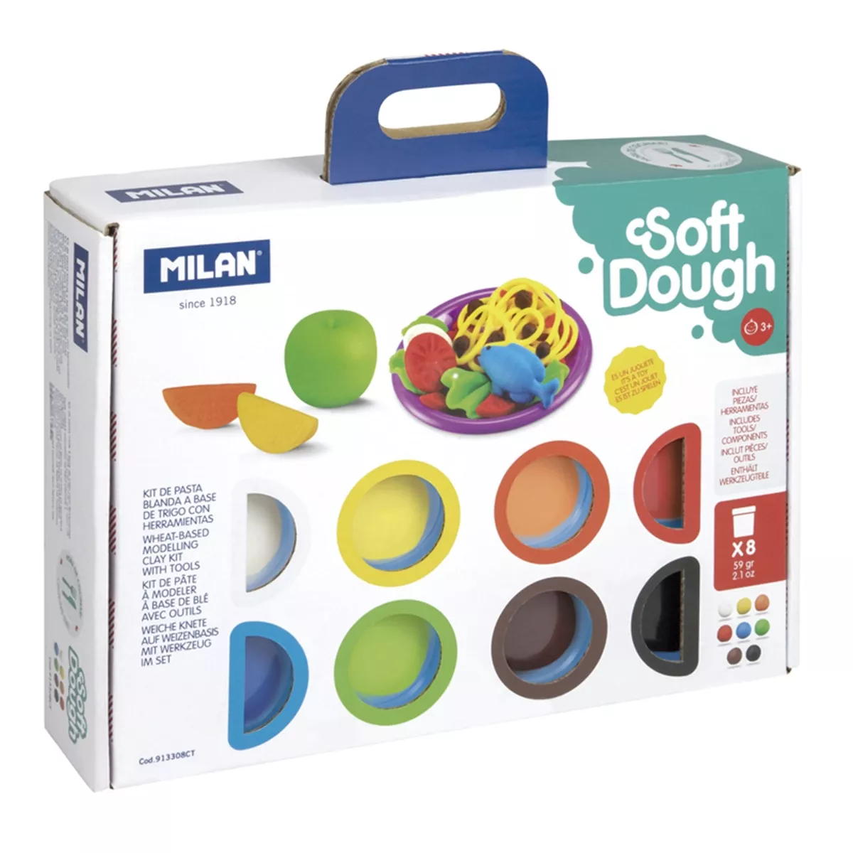 Milan - Maletín 8 Botes De Pasta Blanda 59 G Soft Dough Con Herramientas Hora De Cocinar Multicolor En Oferta Milan - Maletín 8 Botes De Pasta Blanda 59 G Soft Dough Con Herramientas Hora De Cocinar Multicolor Barato