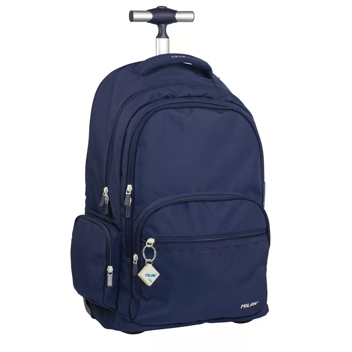 Milan - Mochila Con Ruedas 6 Cremalleras (25L) Serie 1918 Azul Marino En Oferta Milan - Mochila Con Ruedas 6 Cremalleras (25L) Serie 1918 Azul Marino Barato