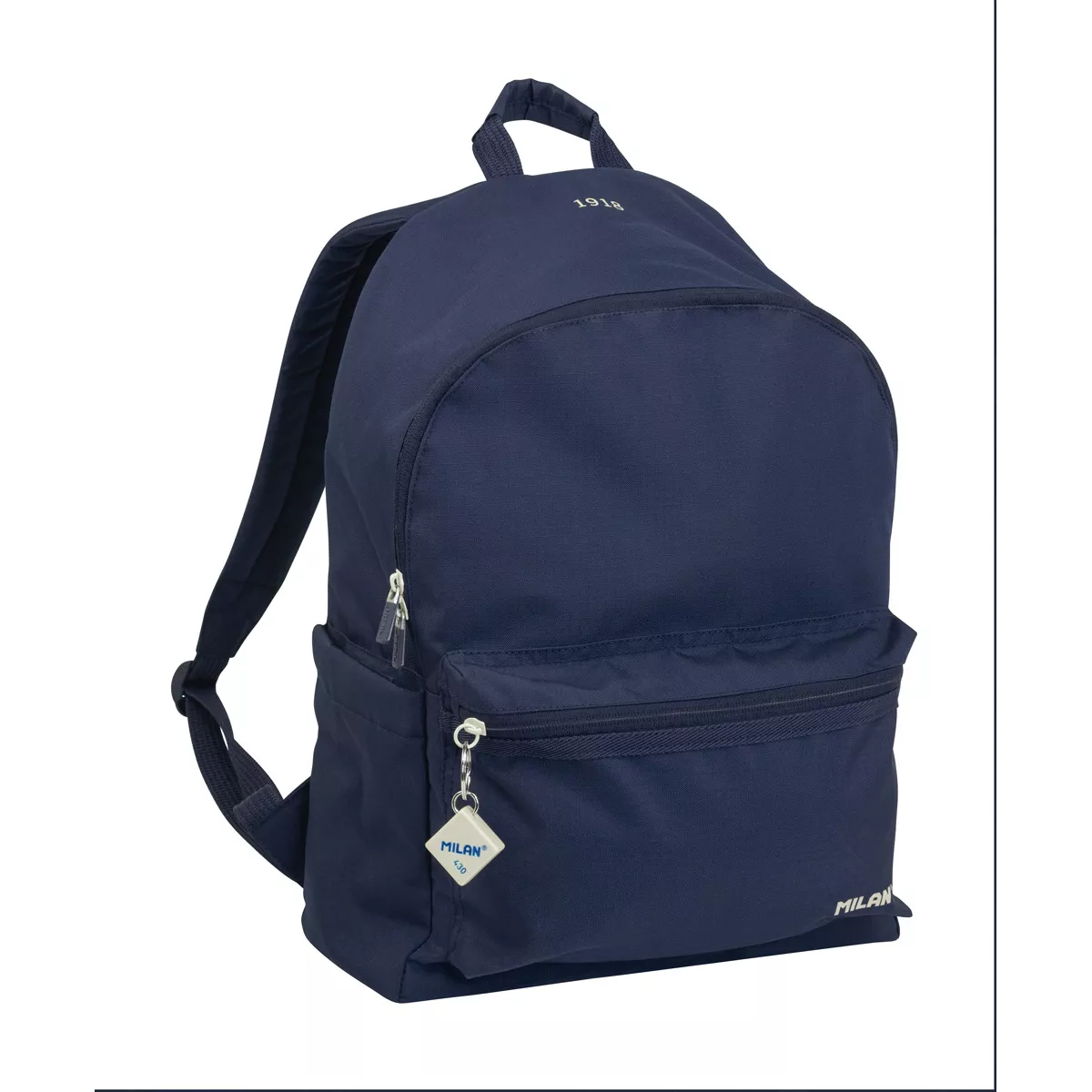 Milan - Mochila Escolar 2 Cremalleras (22L) Serie 1918 Azul Marino En Oferta Milan - Mochila Escolar 2 Cremalleras (22L) Serie 1918 Azul Marino Barato