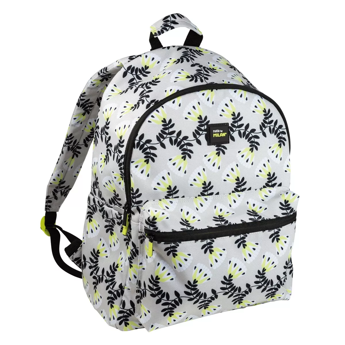 Milan - Mochila Escolar 2 Cremalleras (22L) Wallpaper Beige En Oferta Milan - Mochila Escolar 2 Cremalleras (22L) Wallpaper Beige Barato
