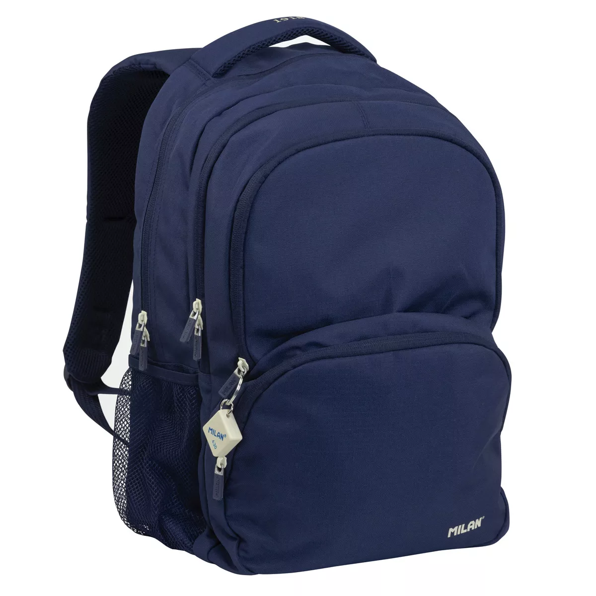 Milan - Mochila Escolar 4 Cremalleras (25L) Serie 1918 Azul Marino En Oferta Milan - Mochila Escolar 4 Cremalleras (25L) Serie 1918 Azul Marino Barato