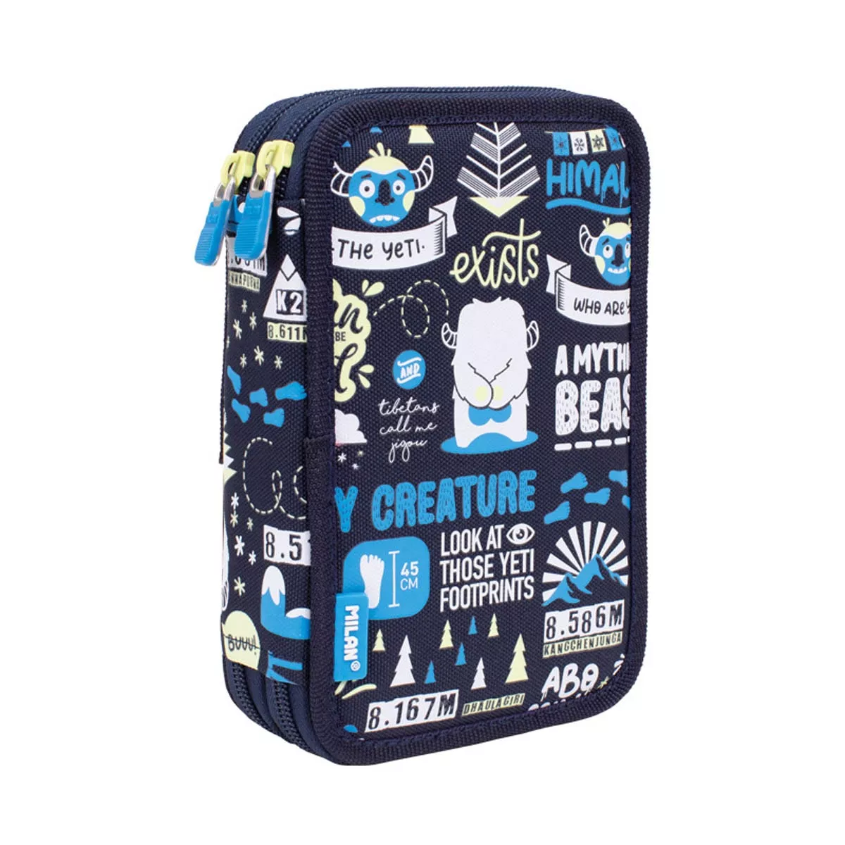 Milan - Plumier 2 Pisos Con Contenido Serie Especial The Yeti Azul Marino En Oferta Milan - Plumier 2 Pisos Con Contenido Serie Especial The Yeti Azul Marino Barato