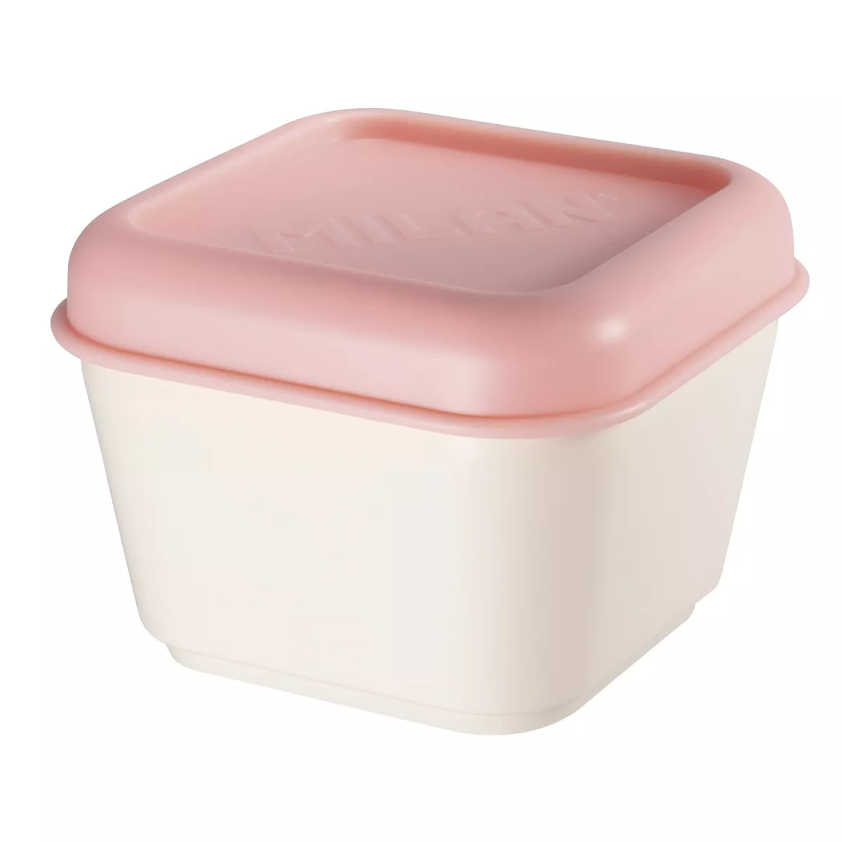 Milan - Recipiente Para Alimentos Cuadrado 0,33L Serie 1918 Tapa Rosa En Oferta Milan - Recipiente Para Alimentos Cuadrado 0