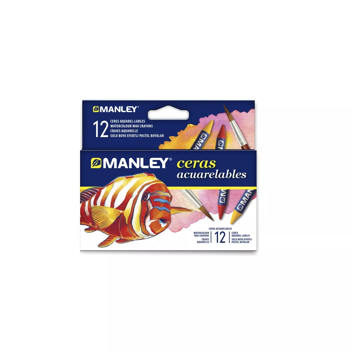 Manley - Estuche De 12 Ceras Acuarelables Multicolor En Oferta Manley - Estuche De 12 Ceras Acuarelables Multicolor Barato