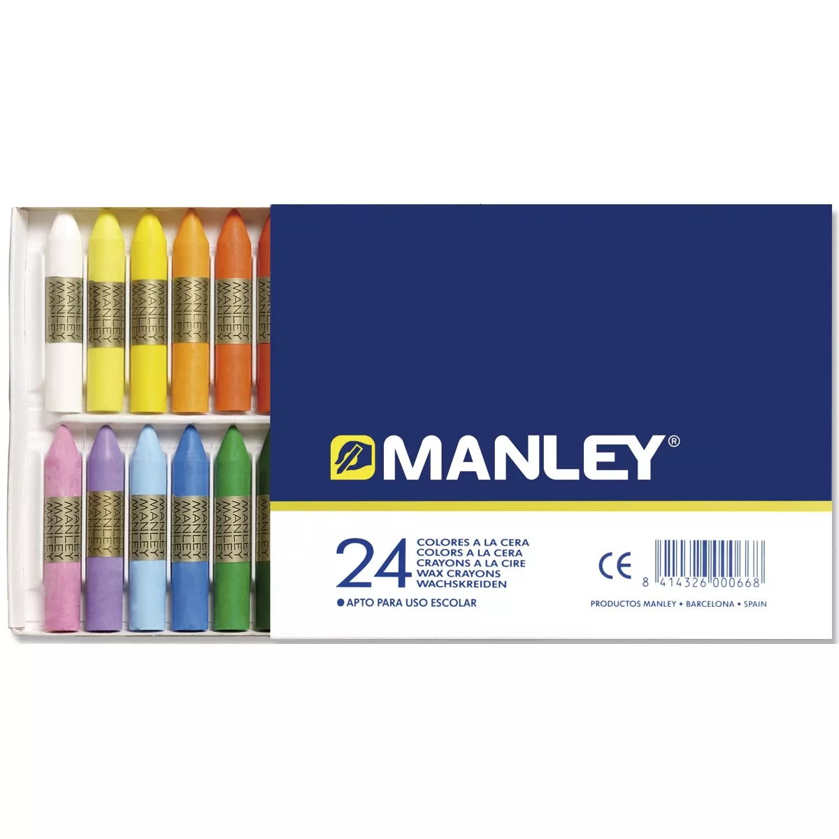 Manley - Estuche De 24 Ceras Blandas barato