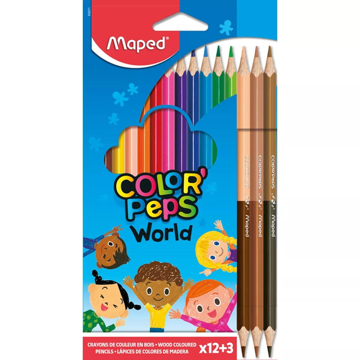 Maped - 12 Lápices Color Pep´s Más +3 Lápices Duo Para Los Tonos De Piel barato