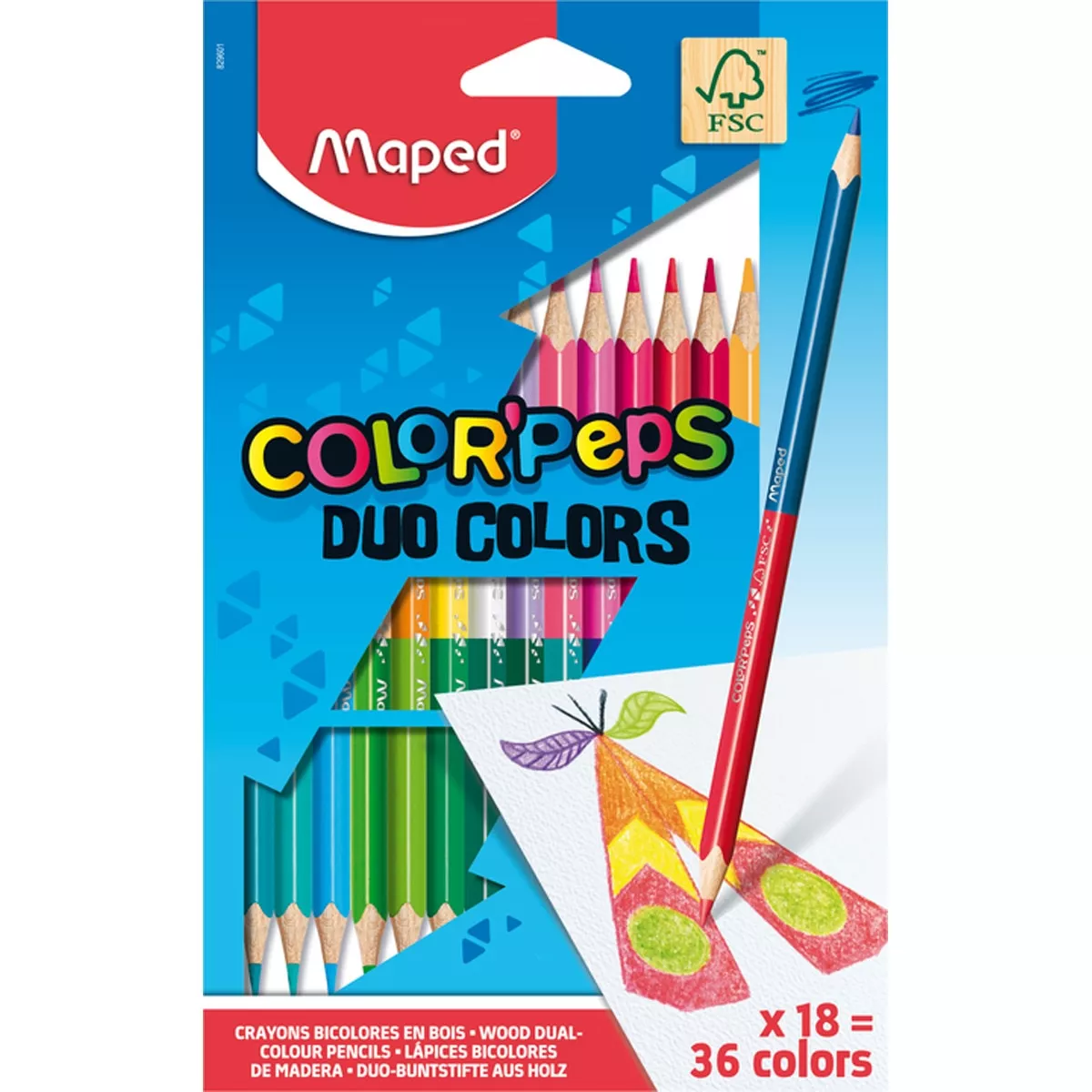 Maped - 18 Lápices De Colores Color Pep´s Duo Bicolor De Madera FSC barato