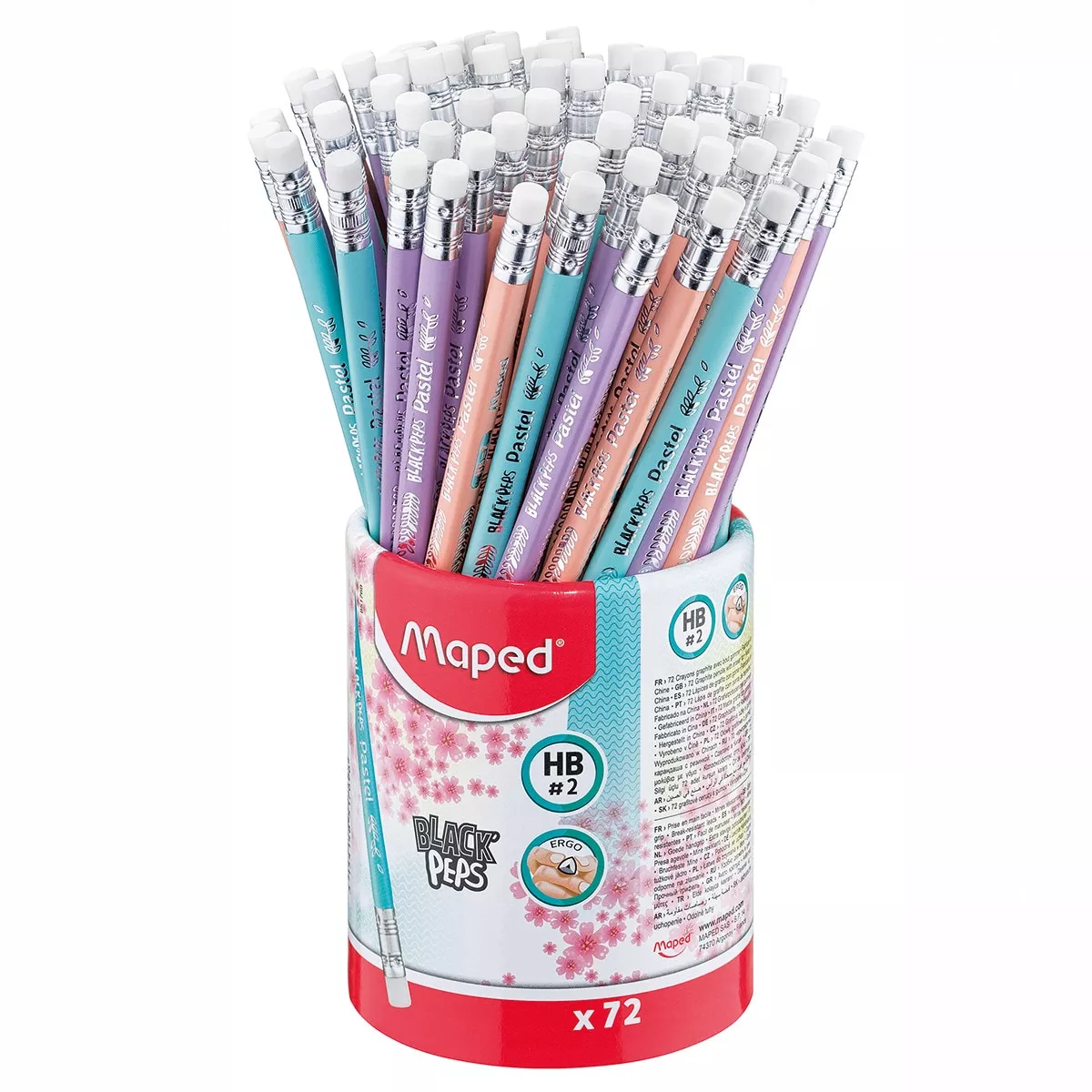 Maped - Bote De Lápices De Grafito HB Y Goma Pastel barato