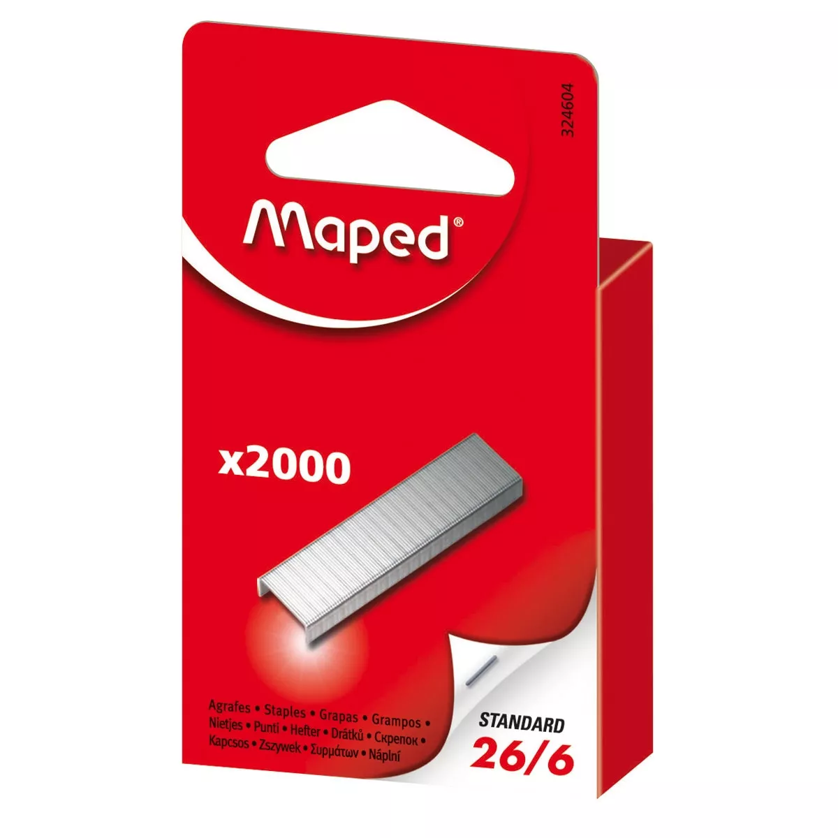 Maped - Caja Colgable De 2.000 Grapas Nº 26/6 barato