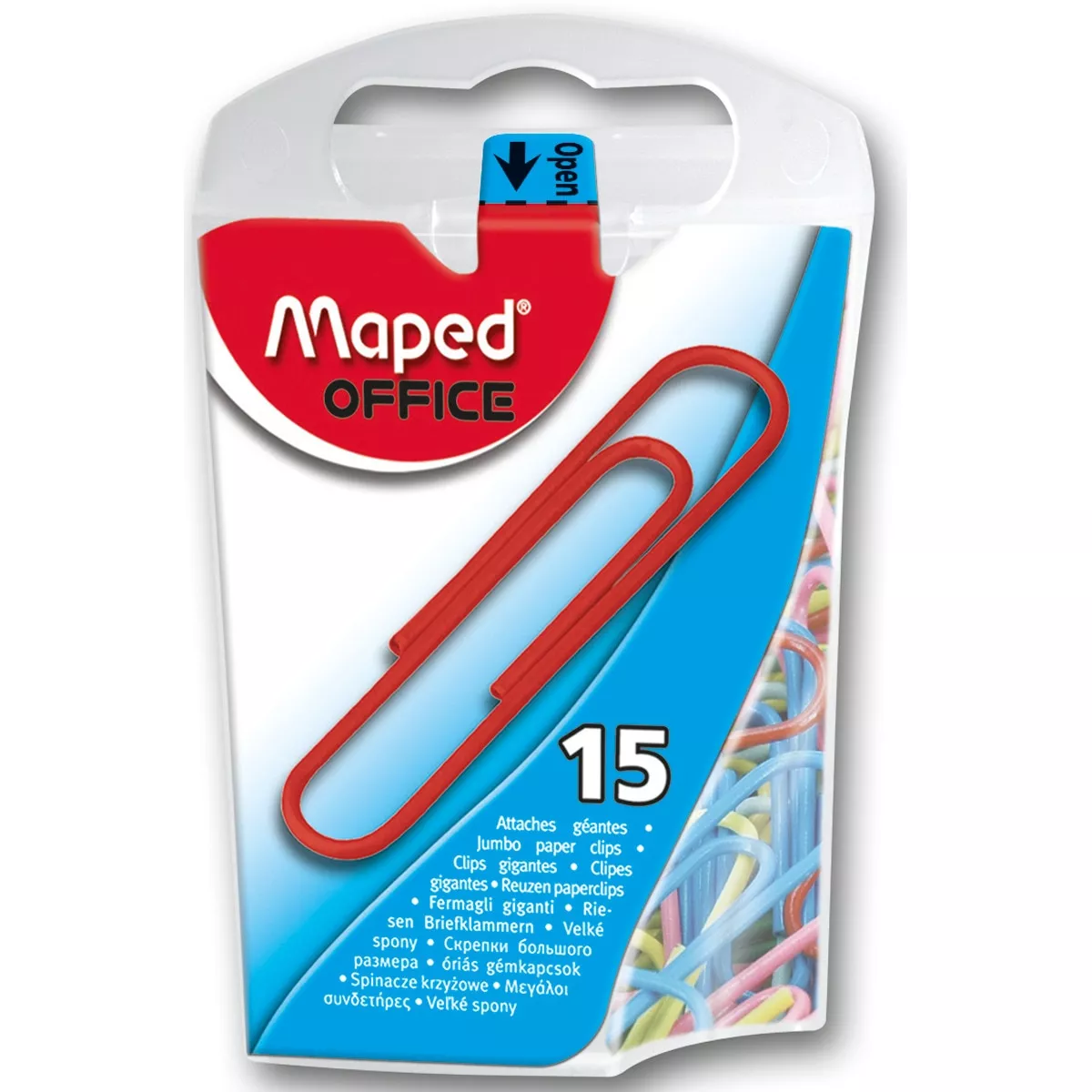 Maped - Caja De Plástico 15 Clips Gigantes 50 Mm Colores Surtidos En Oferta Maped - Caja De Plástico 15 Clips Gigantes 50 Mm Colores Surtidos Barato