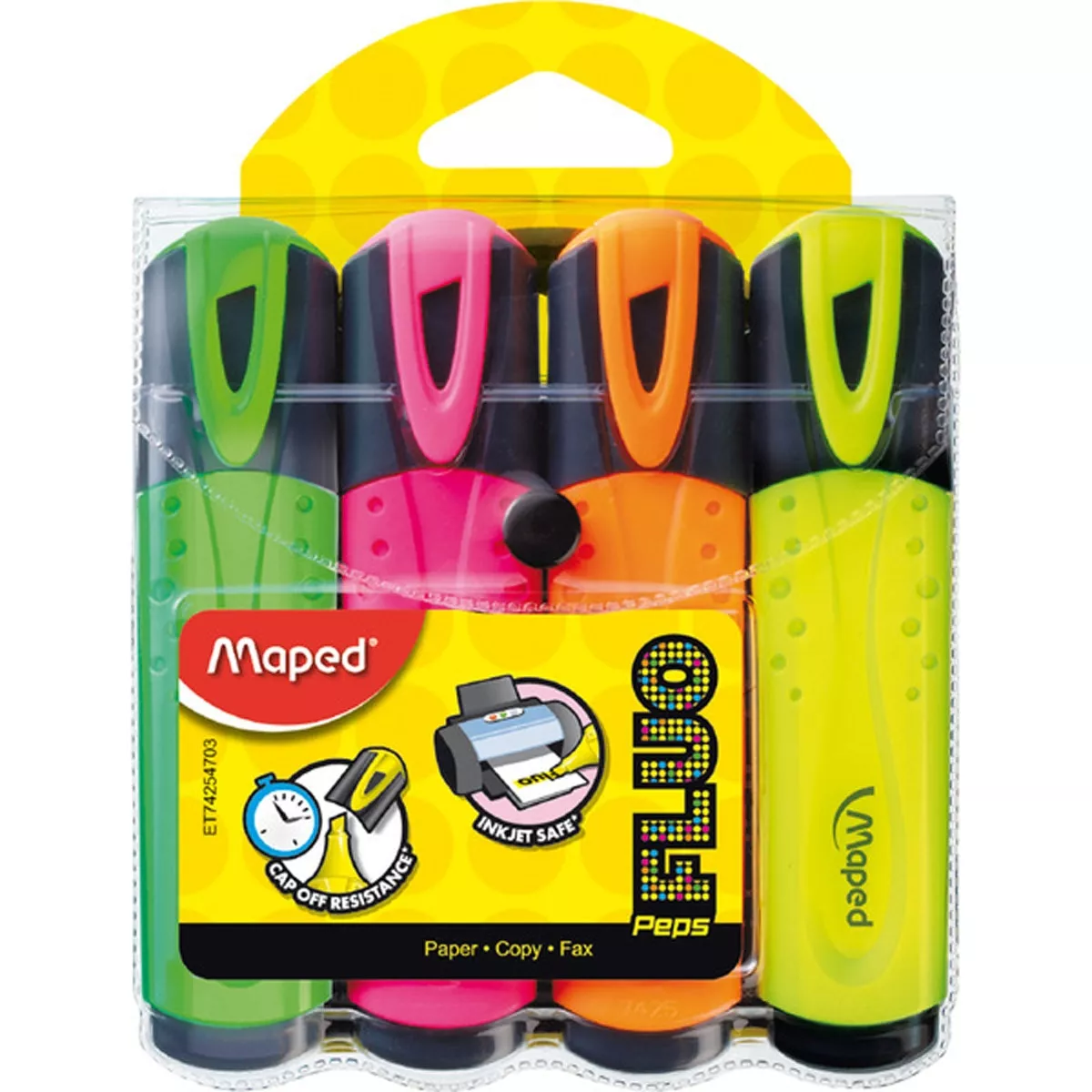 Maped - Marcador Fluo Peps Classic 4 Colores barato