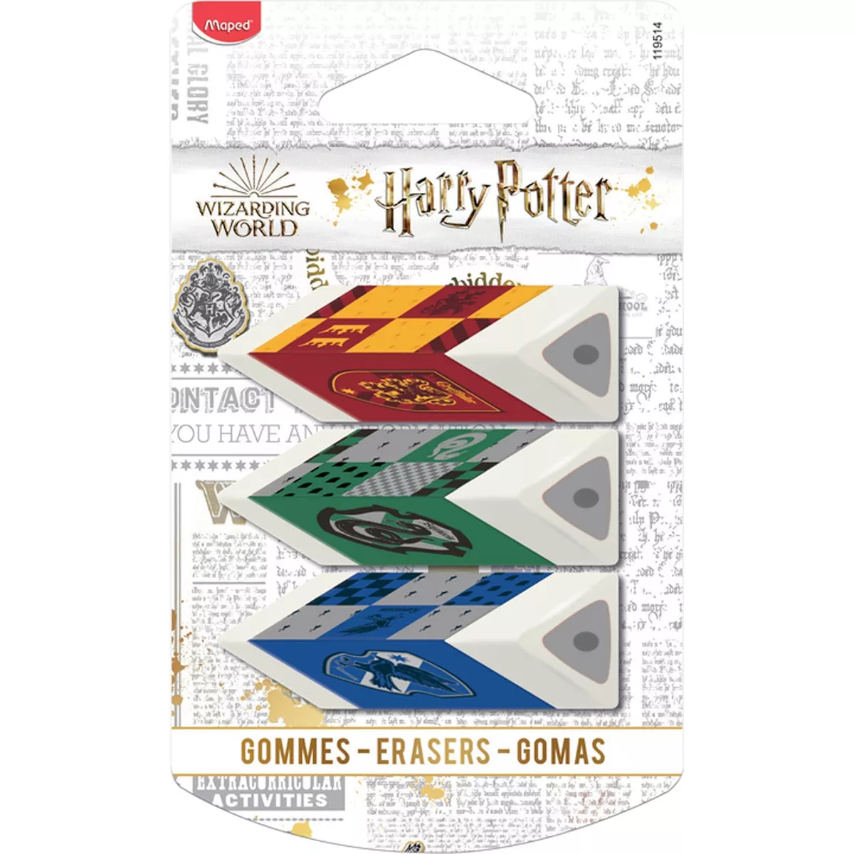 Maped - Pack De 3 Gomas De Borrar De Forma Piramidal Harry Potter barato
