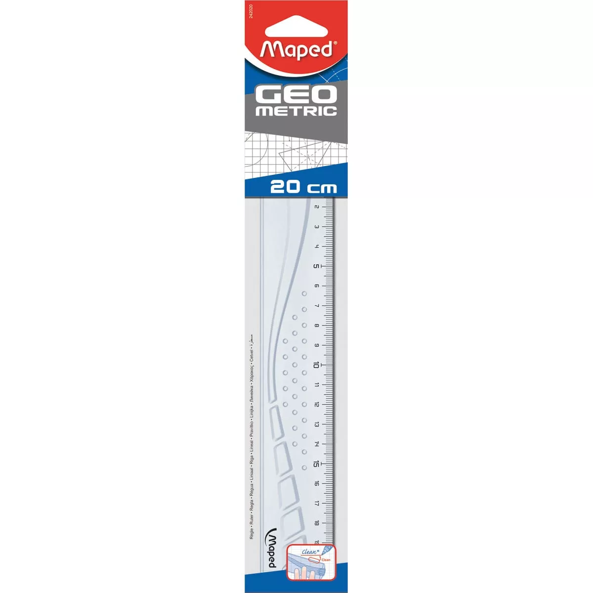 Maped - Regla Plana De 20 Cm Ergonómica Geometric Transparente En Oferta Maped - Regla Plana De 20 Cm Ergonómica Geometric Transparente Barato