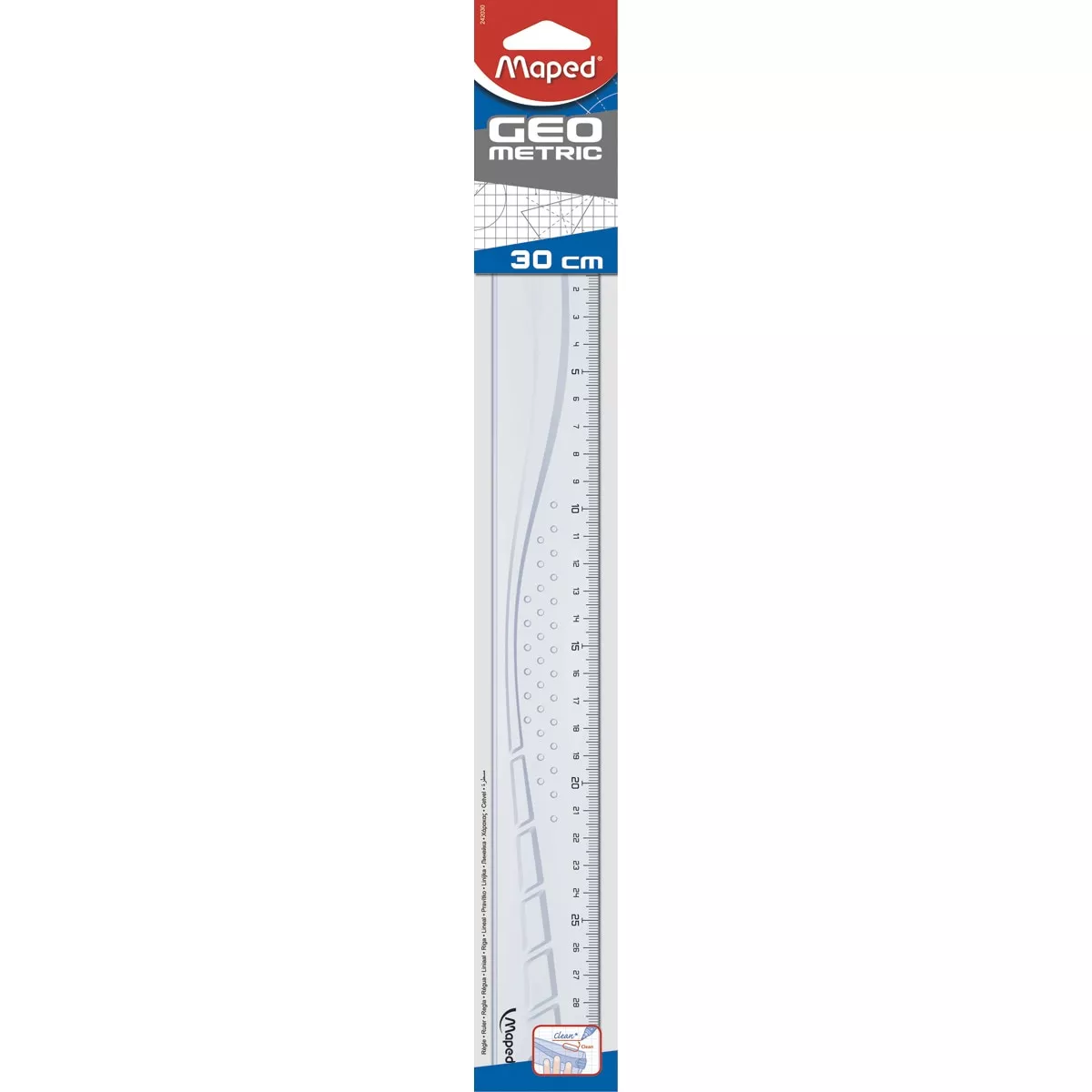 Maped - Regla Plana De 30 Cm Ergonómica Geometric Transparente En Oferta Maped - Regla Plana De 30 Cm Ergonómica Geometric Transparente Barato