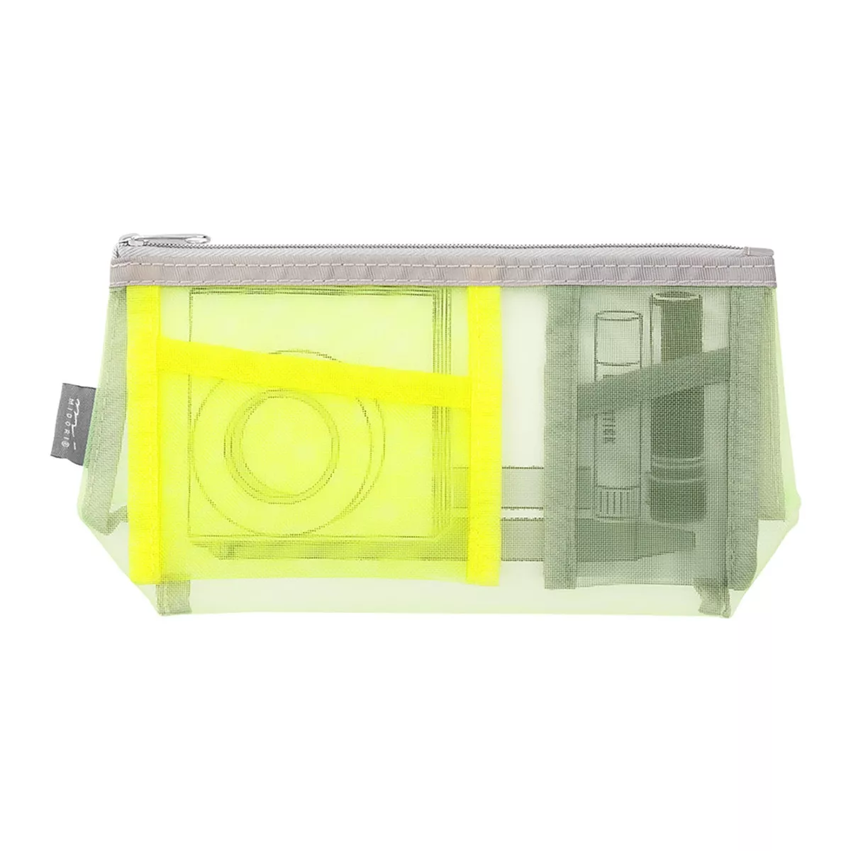 Midori - Estuche De Malla Bolsillos Interiores Amarillo Y Verde En Oferta Midori - Estuche De Malla Bolsillos Interiores Amarillo Y Verde Barato