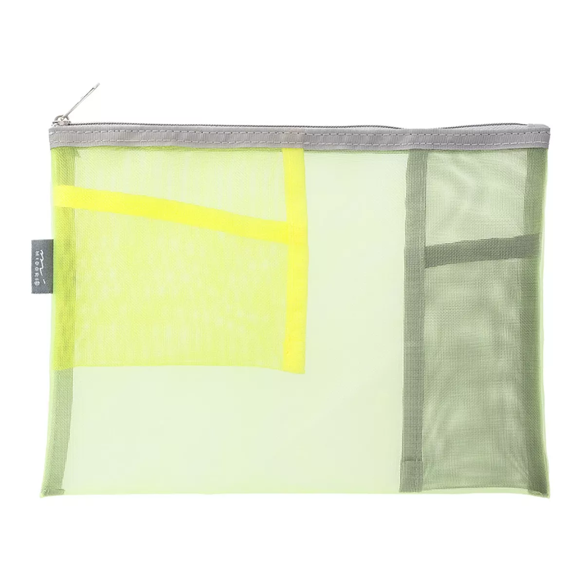 Midori - Estuche De Malla Plano Bolsillos Interiores Amarillo Y Verde En Oferta Midori - Estuche De Malla Plano Bolsillos Interiores Amarillo Y Verde Barato