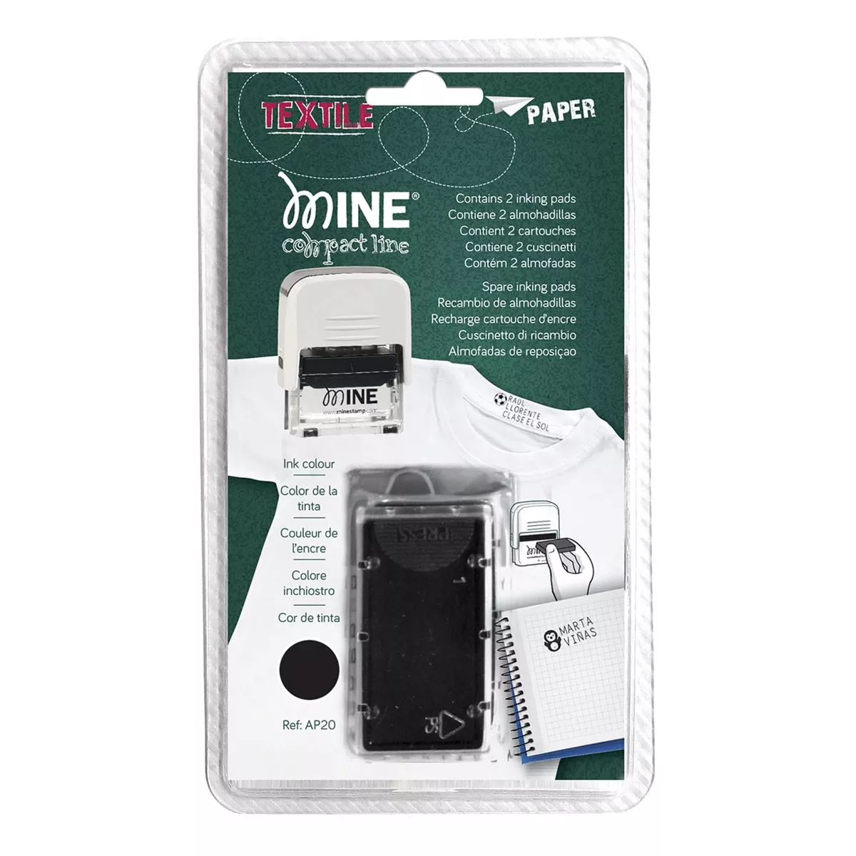 Mine - Recambio De Tinta Para Marcador De Ropa Y Libros Compact barato