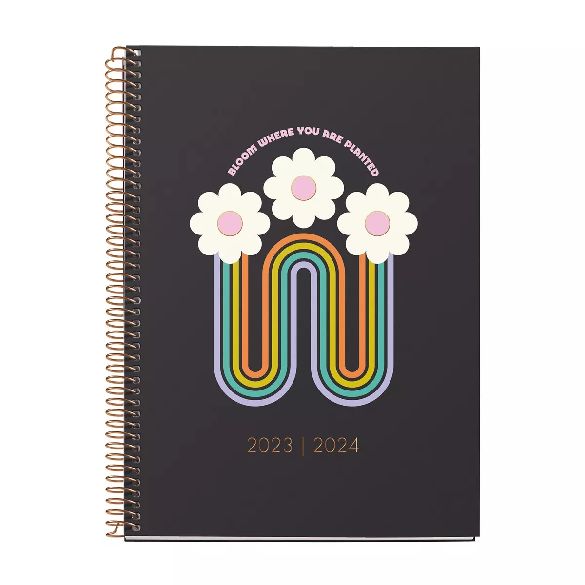 Miquelrius - Agenda Escolar 18 Meses 2023-2024 155 X 213 Mm Semana Vista Bloom Negro Multilingüe barato