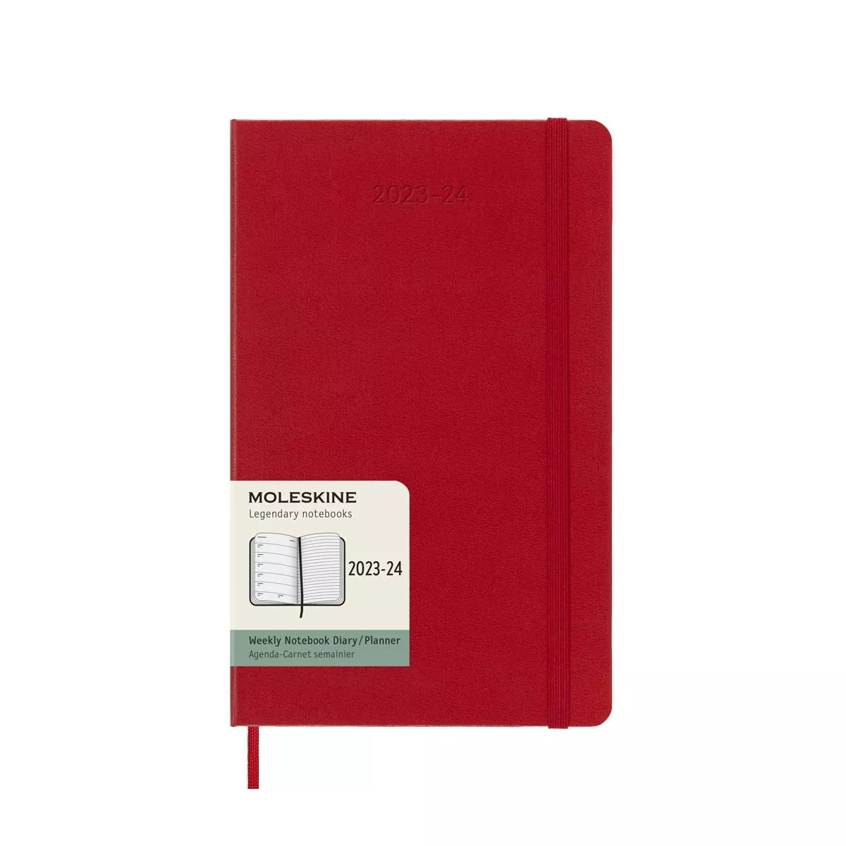 Moleskine - Agenda Large De Julio 2023 A Diciembre 2024 Semana Vista Tapa Dura Rojo Escarlata Inglés barato