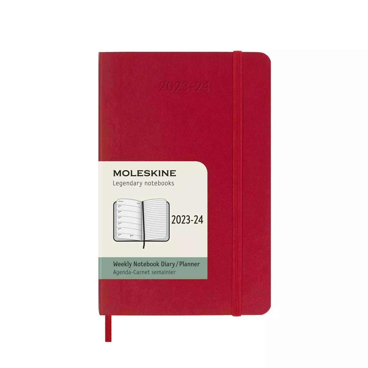 Moleskine - Agenda Pocket De Julio 2023 A Diciembre 2024 Semana Vista Tapa Blanda Rojo Escarlata Inglés barato
