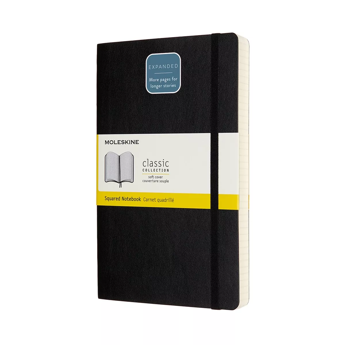 Moleskine - Cuaderno Large Expanded Tapa Blanda Hojas Cuadros Classic Negro En Oferta Moleskine - Cuaderno Large Expanded Tapa Blanda Hojas Cuadros Classic Negro Barato
