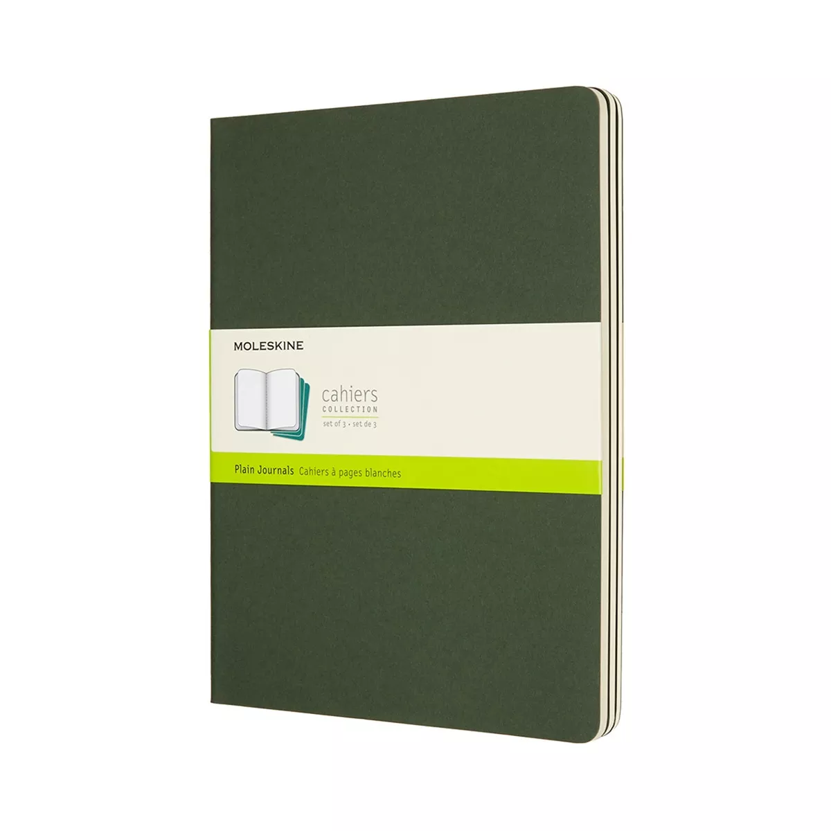 Moleskine - Set 3 Libretas Verdes Extralarge Hojas En Blanco barato