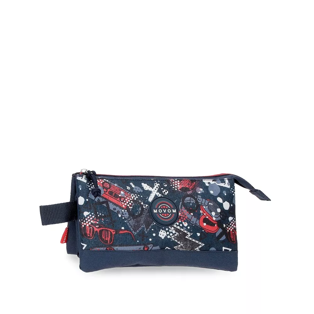 Movom - Estuche Free Time Multicolor Con Tres Compartimentos En Oferta Movom - Estuche Free Time Multicolor Con Tres Compartimentos Barato