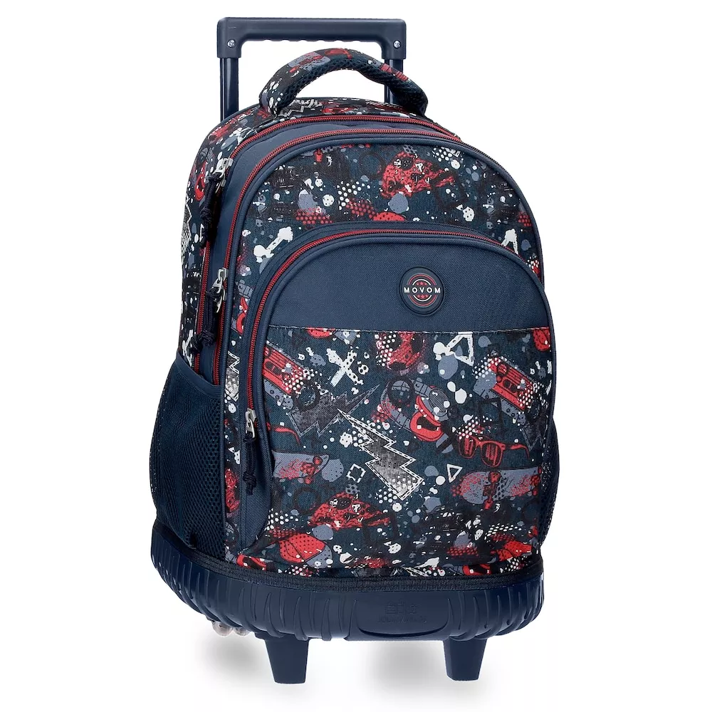 Movom - Mochila Compact Free Time Multicolor Con Carro De 43 Cm barato